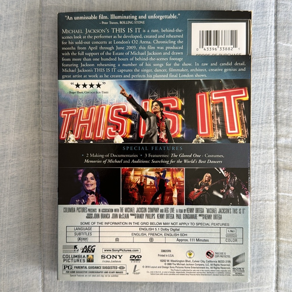 Michael Jackson’s THIS IS IT Discover The Man You Never Knew DVD Sony 2010 EXC! - Picture 3 of 12